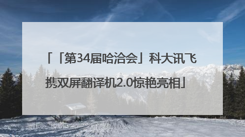 「第34届哈洽会」科大讯飞携双屏翻译机2.0惊艳亮相