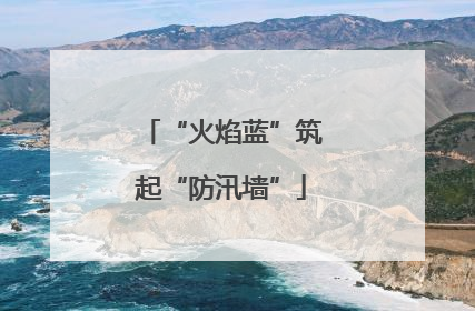 “火焰蓝”筑起“防汛墙”