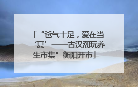 “爸气十足，爱在当‘夏’——古汉潮玩养生市集”衡阳开市