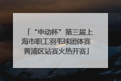 “申动杯”第三届上海市职工羽毛球团体赛黄浦区站赛火热开赛