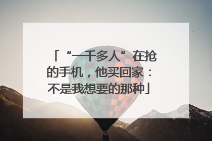 “一千多人”在抢的手机，他买回家：不是我想要的那种