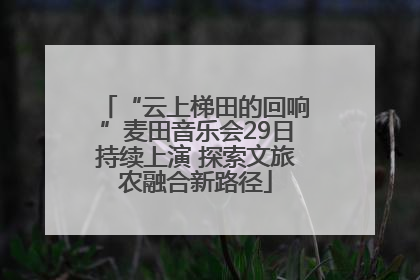 “云上梯田的回响”麦田音乐会29日持续上演 探索文旅农融合新路径