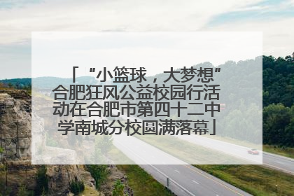 “小篮球，大梦想”合肥狂风公益校园行活动在合肥市第四十二中学南城分校圆满落幕