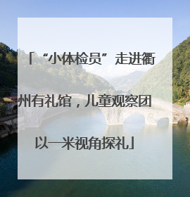 “小体检员”走进衢州有礼馆，儿童观察团以一米视角探礼