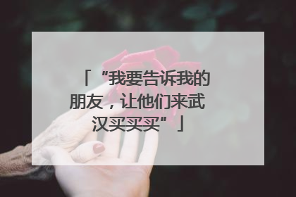 “我要告诉我的朋友，让他们来武汉买买买”