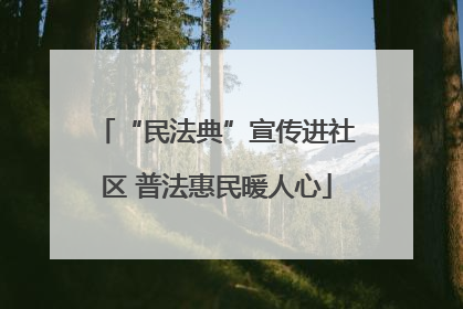 “民法典”宣传进社区 普法惠民暖人心