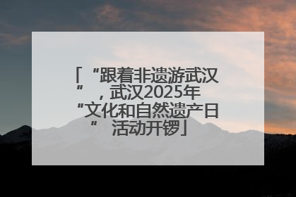 “跟着非遗游武汉”，武汉2025年“文化和自然遗产日” 活动开锣