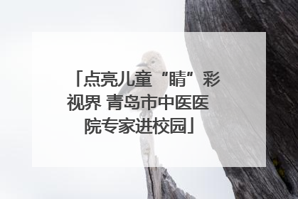 点亮儿童“睛”彩视界 青岛市中医医院专家进校园