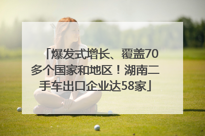 爆发式增长、覆盖70多个国家和地区！湖南二手车出口企业达58家