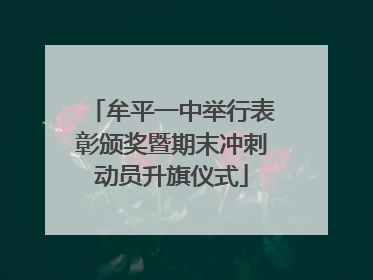 牟平一中举行表彰颁奖暨期末冲刺动员升旗仪式