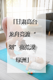 甘肃高台龙舟竞渡“划”亮荒漠绿洲