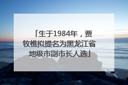 生于1984年，贾牧樵拟提名为黑龙江省地级市副市长人选