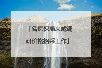省医保局来威调研价格招采工作