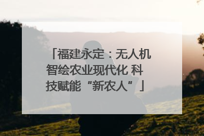 福建永定：无人机智绘农业现代化 科技赋能“新农人”