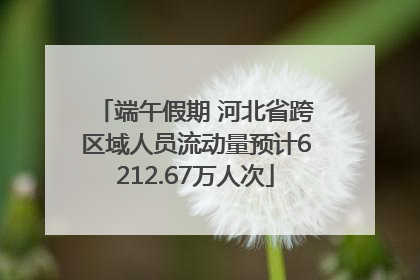 端午假期 河北省跨区域人员流动量预计6212.67万人次