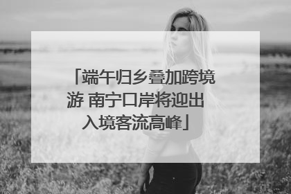 端午归乡叠加跨境游 南宁口岸将迎出入境客流高峰