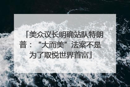 美众议长明确站队特朗普：“大而美”法案不是为了取悦世界首富