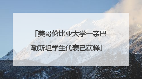 美哥伦比亚大学一亲巴勒斯坦学生代表已获释