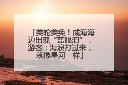 美轮美奂！威海海边出现“蓝眼泪”，游客：海浪打过来，就像星河一样