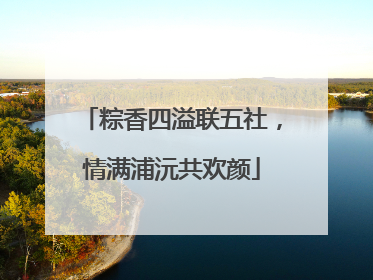 粽香四溢联五社，情满浦沅共欢颜