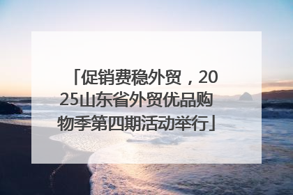 促销费稳外贸，2025山东省外贸优品购物季第四期活动举行
