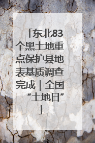 东北83个黑土地重点保护县地表基质调查完成｜全国“土地日”