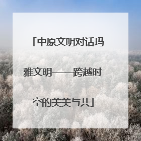中原文明对话玛雅文明——跨越时空的美美与共