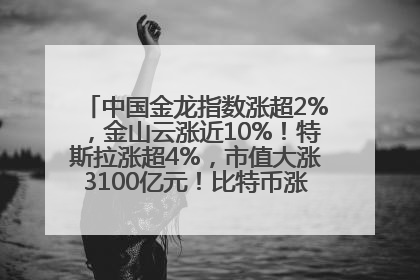 中国金龙指数涨超2%，金山云涨近10%！特斯拉涨超4%，市值大涨3100亿元！比特币涨回11万美元关口