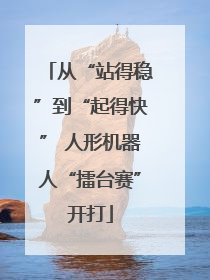 从“站得稳”到“起得快” 人形机器人“擂台赛”开打