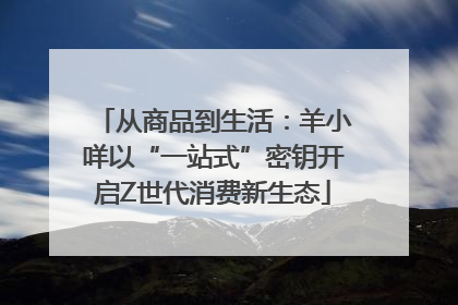 从商品到生活：羊小咩以“一站式”密钥开启Z世代消费新生态