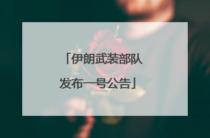 伊朗武装部队发布一号公告