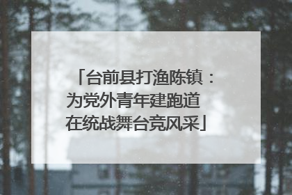 台前县打渔陈镇：为党外青年建跑道 在统战舞台竞风采