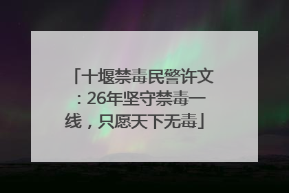 十堰禁毒民警许文：26年坚守禁毒一线，只愿天下无毒