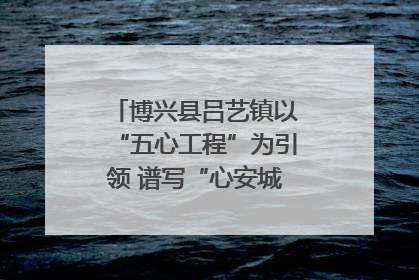 博兴县吕艺镇以“五心工程”为引领 谱写“心安城市”建设新篇章