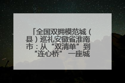 全国双拥模范城（县）巡礼安徽省淮南市：从“双清单”到“连心桥” 一座城的双拥密码