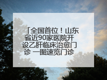 全国首位！山东省近90家医院开设乙肝临床治愈门诊 一图速览门诊医院名单