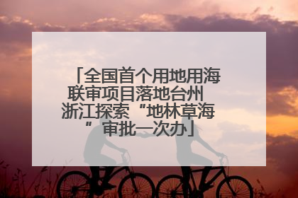 全国首个用地用海联审项目落地台州 浙江探索“地林草海”审批一次办