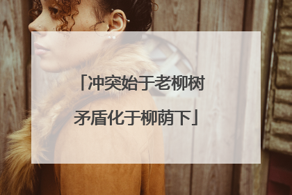 冲突始于老柳树 矛盾化于柳荫下