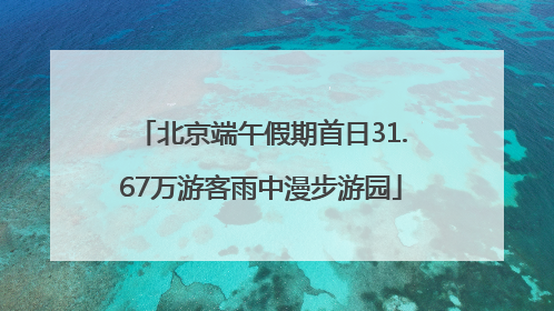 北京端午假期首日31.67万游客雨中漫步游园