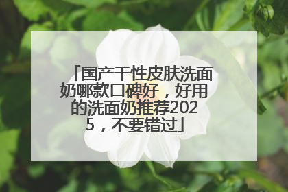 国产干性皮肤洗面奶哪款口碑好，好用的洗面奶推荐2025，不要错过