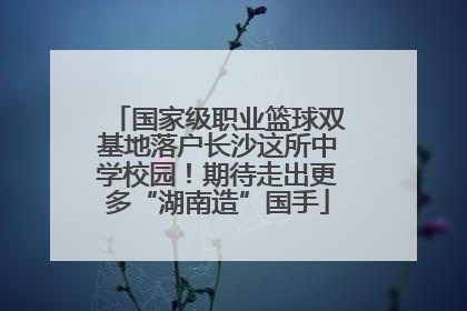 国家级职业篮球双基地落户长沙这所中学校园！期待走出更多“湖南造”国手
