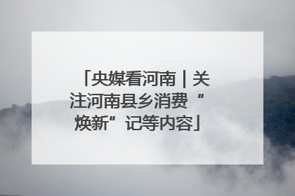 央媒看河南｜关注河南县乡消费“焕新”记等内容