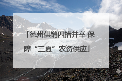 德州供销四措并举 保障“三夏”农资供应