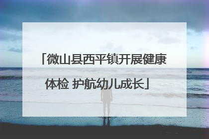 微山县西平镇开展健康体检 护航幼儿成长