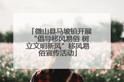 微山县马坡镇开展“倡导移风易俗 树立文明新风”移风易俗宣传活动
