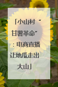 小山村“甘薯革命”：电商直播让地瓜走出大山