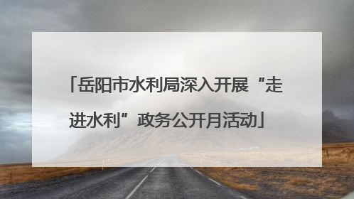 岳阳市水利局深入开展“走进水利”政务公开月活动