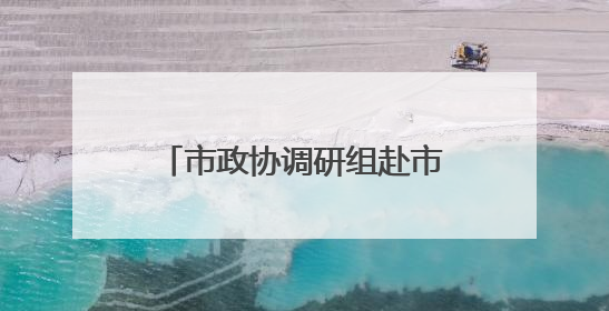 市政协调研组赴市大数据中心调研