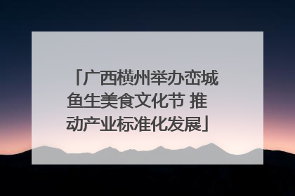 广西横州举办峦城鱼生美食文化节 推动产业标准化发展