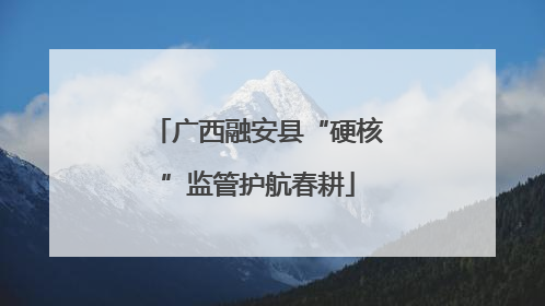 广西融安县“硬核”监管护航春耕